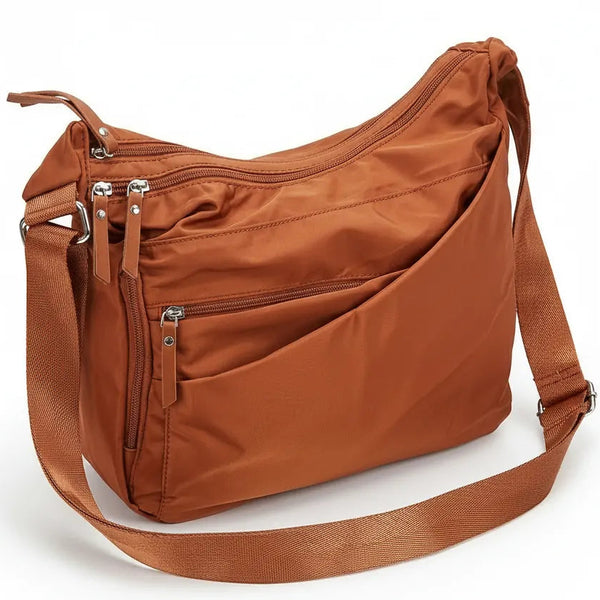 Scurau - Borsa firmata Gyoiamea a X 5 zip Tracolla Donna in Nylon Multitasche