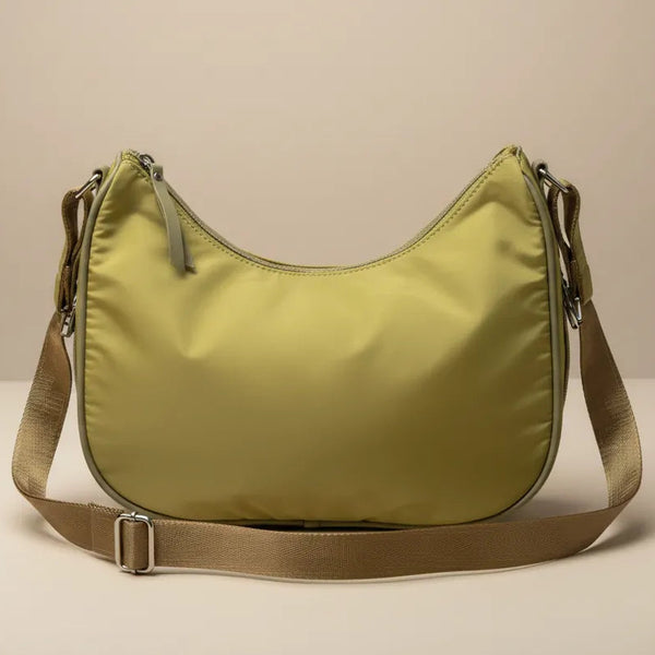 Agghiunau - Borsa firmata Gyoiamea mezzaluna zip Tracolla Donna in Nylon Multitasche