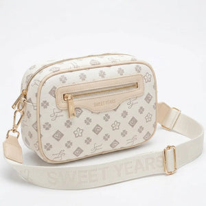 Sweet Years - Borsa firmatazip cerniere logata tracolla donna logo zip tracolla fantasia multi tasche