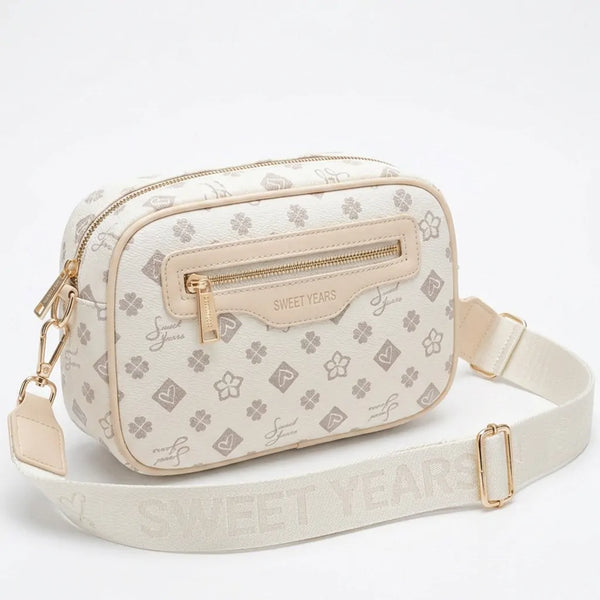 Sweet Years - Borsa firmatazip cerniere logata tracolla donna logo zip tracolla fantasia multi tasche