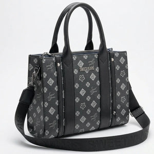 Sweet Years - Borsa firmata donna spalla a tracolla simil pelle nuova fantasia logo tote bag logata