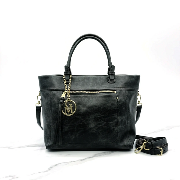 L'Arragia - Borsa shopping firmata GYOIAMEA a mano tracolla casual simil pelle venata