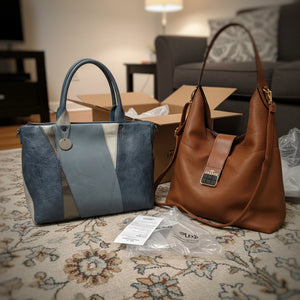 La Valchirya - Borsa a bauletto  firmata GYOIAMEA a mano tracolla casual simil pelle multicolore tenue