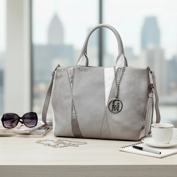 La Valchirya - Borsa a bauletto  firmata GYOIAMEA a mano tracolla casual simil pelle multicolore tenue