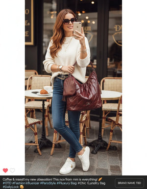 Borsa + OMAGGIO portamonete hobo biker firmato YYCOVERI donna spalla a tracolla simil pelle trapuntata effetto lucido