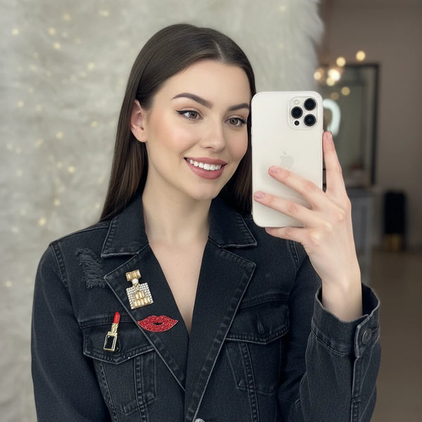 Spille Donna con Strass Brillanti – Set da 3 Spille Moda per Giacche, Cappotti e Borse