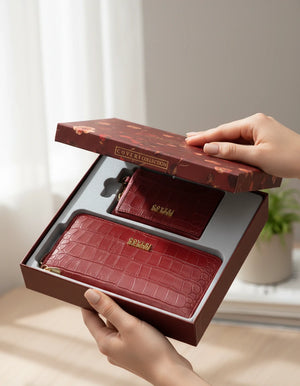 Set regalo Coveri Collection - portafoglio + portamonete / porta carte donna squame squamato