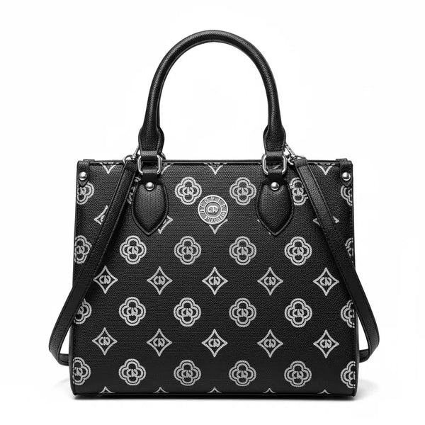 Coveri World - Borsa firmata bauletto fantasia logata tote bag firmata