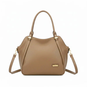 CHARRO - Borsa shopping a spalla grande tracolla casual simil pelle venata