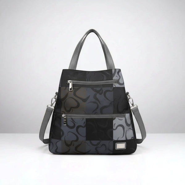 Zaino 2in1 trasformabile donna firmato Baci&Abbracci multitasche fantasia logo impermeabile zip zainetto