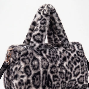 Bauletto leopardato in pelliccia sintetica NG-1112-1, vista dettaglio 4