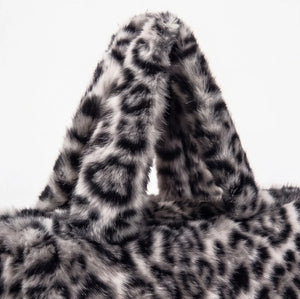 Bauletto leopardato in pelliccia sintetica NG-1112-1, vista dettaglio 5