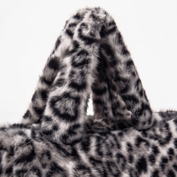 Bauletto leopardato in pelliccia sintetica NG-1112-1, vista dettaglio 5