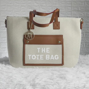 Borsa "Milano Tote" by Gyoiamea – Shopper Elegante in Tessuto e Ecopelle, Capiente e Chic per Ogni Giorno