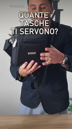 Borsello uomo firmato coveri world borsellino a tracolla con scomparti e tasche zip