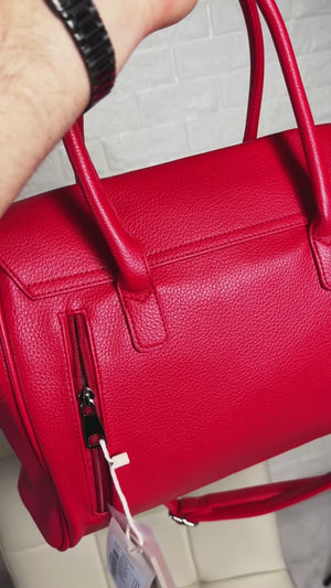La Bellin - borsa in simil pelle a spalla con tasca frontale tracolla