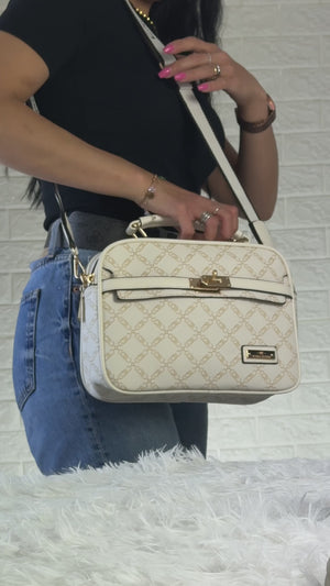 Borsa bauletto tracolla firmata CHARRO fantasia logata