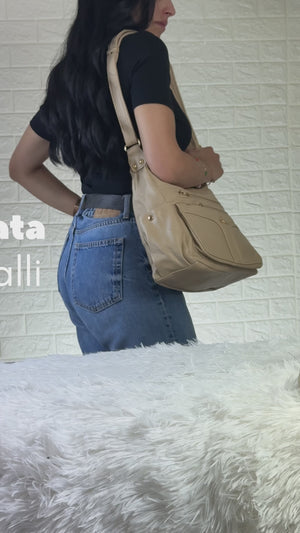 Borsa firmata B.Cavalli 2025 multi tasche donna logo zip tracolla unica tinta nuova