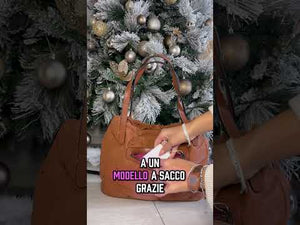 CHARRO - Borsa 2in1 trasformabile similpelle camoscio velluto morbida a sacco hobo capiente unica tinta nuovo