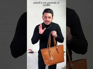 La Continente - Borsa in Vera Pelle Italiana shopping shopper a spalla