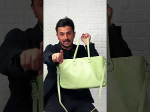 Big - Borsa firmata GYOIAMEA shopping spalla donna grande simil pelle venata