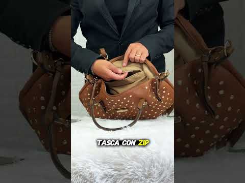 Borsa a Bauletto firmato CHARRO donna borsa a tracolla Borchie borchiata simil pelle