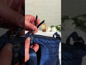 Scattiau - Borsa firmata Gyoiamea con 5 tasche platta zip Tracolla Donna in Nylon Multitasche