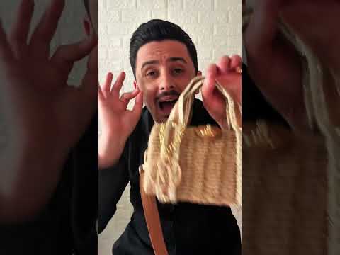 Borsa Bauletto con logo GYOIAMEA "Oblo" da Donna In Paglia Rigida con Tracolla Borsetta Estiva a Mano