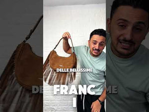 Nazareno Gabrielli - Borsetta camoscio tracolla frange borsa piccola