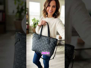 Coconuda - Borsa shopping spalla simil pelle fantasia Logata