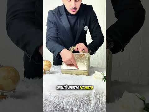 La Etna - Borsa borsetta firmata piccola GYOIAMEA a mano tracolla simil pelle rigida 3d