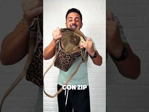 Tigrotta - Borsa grande e borsa piccola bauletto borsetta rigida simil pelle fantasia animalier leopardata rigida