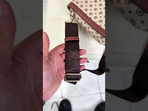 YYcoveri - Borsa firmata zip cerniere logata tracolla donna logo zip tracolla fantasia multi tasche platta