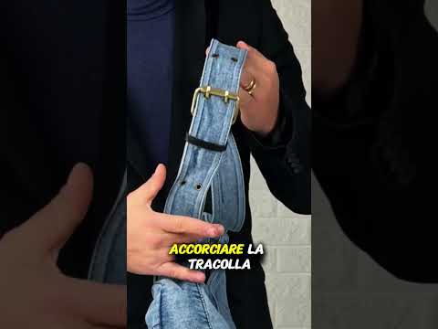 La Amunì - Borsa firmata Gyoiamea jeans denim tracolla sacco spalla