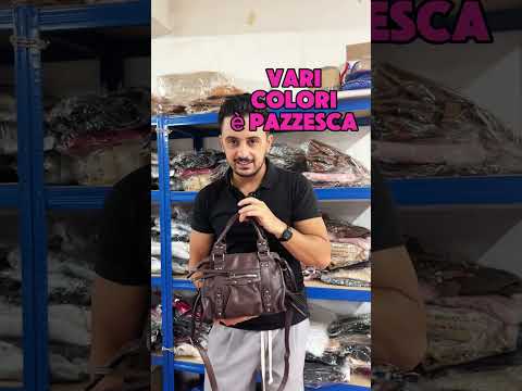 Borsa borsetta a bauletto biker zip borchie ciondolo donna sportiva rigida