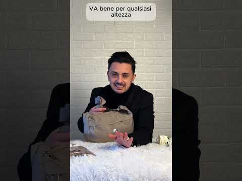 Nazareno Gabrielli - Borsa 4 tasche zip mezzaluna Tracolla Donna in Nylon Multitasche Impermeabile e Leggera