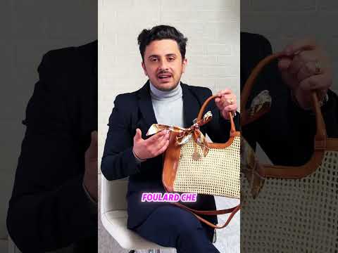 Coconuda - Borsa shopping spalla paglia intrecciata simil pelle e foulard