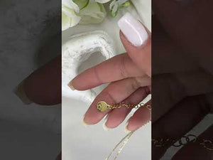 Girocollo collana Donna con cuore anatomico venature oro e argento - Acciaio Inox