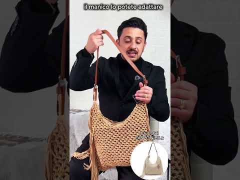 La Caowboy gemma - Borsa firmata Gyoiamea Corda Intrecciata con Frange Laterali e Manico in Cuoio – Stile Boho