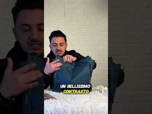 Nazareno Gabrielli - Borsa morbida a shopping capiente unica tinta impermeabile tessuto