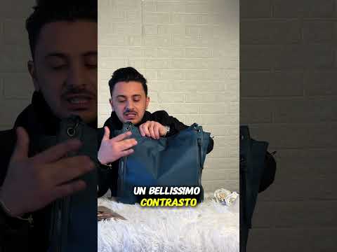 Nazareno Gabrielli - Borsa morbida a shopping capiente unica tinta impermeabile tessuto