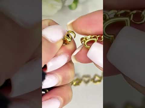 Girocollo Donna con Grande Cuore Brillante e Charms - Acciaio Inox - glitter