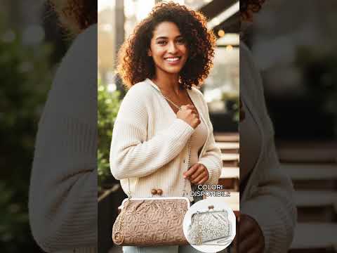 La Natasha - Borsa firmata Gyoiamea Pizzo Macramè clucht borsetta con catena