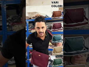 ENRICO COVERI - borsa elegante borsetta tracolla a mano simil pelle sottile slim bustina