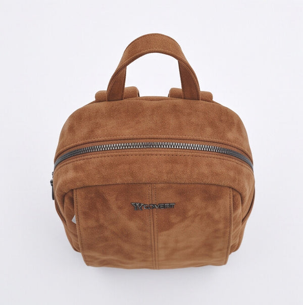 YYCOVERI - borsa trasfmormabile zaino 2in1 donna pelle scamosciato camoscio cuoio spalla casual passeggio