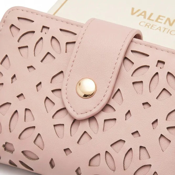 Valentino Creations - portafoglio firmato donna con scatole porta carte donna novità simil pelle idea regalo forato