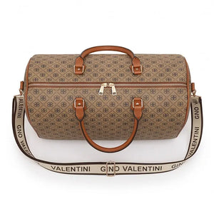 Valentini Gino - Borsa Donna borsone logato fantasia logo viaggio passeggio bauletto baule grande