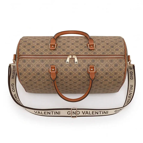 Valentini Gino - Borsa Donna borsone logato fantasia logo viaggio passeggio bauletto baule grande