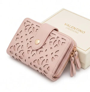 Valentino Creations - portafoglio firmato donna con scatole porta carte donna novità simil pelle idea regalo forato