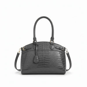 La Scagliuzza - Borsa firmata Gyoiamea a spalla bauletto tracolla casual simil pelle squamata pitonata lucida vernice